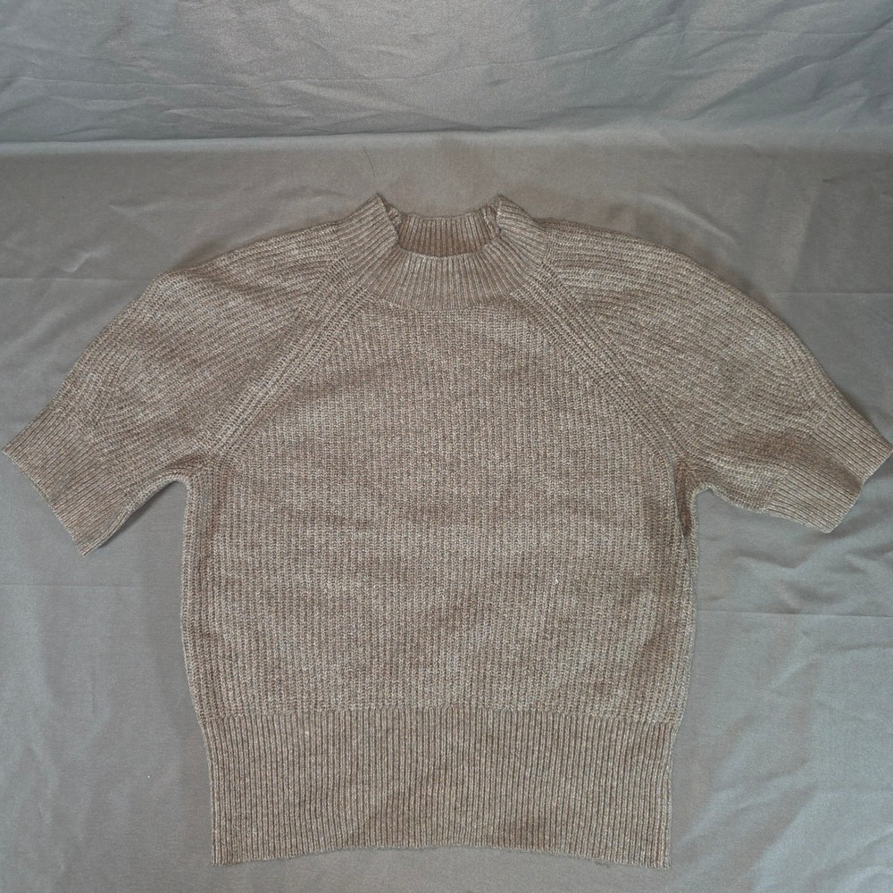Universal Thread Womens Short Sleeve Mock Neck Sweater Brown XS 71RYZP